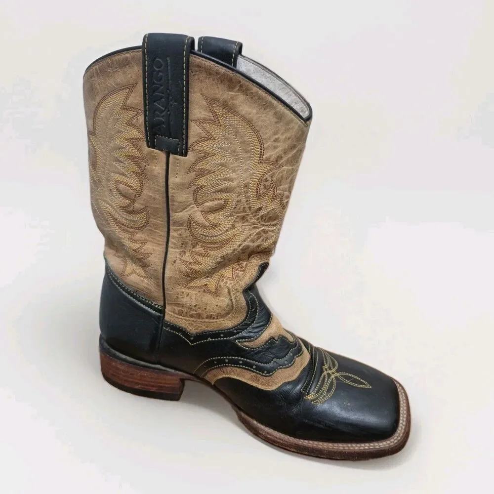 Arango Bull Renegado 4200 Boots Black/Brown Men's Size US 7EE Mex 26